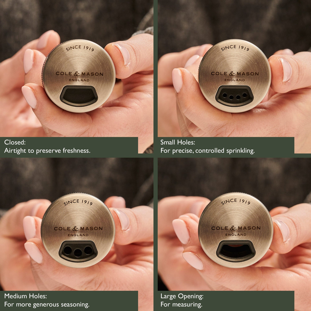 Cole & Mason Shadwell Countertop Spice Storage, information graphic 7