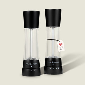Derwent Matt Black Salt & Pepper Mills